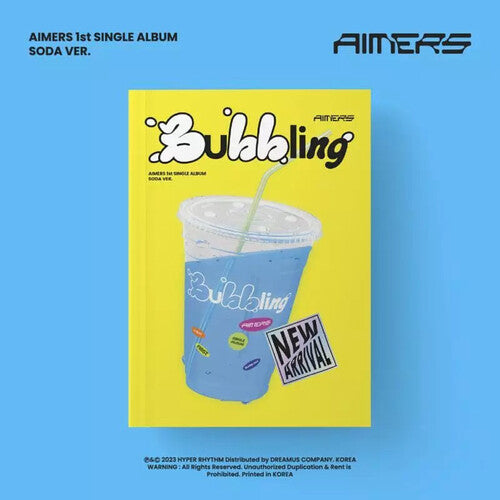 Aimers: 1st Single [Bubbling] (Soda Ver.) - Photo Book, Lyrics Post Card, Sticker, Photo Card, Unit Photo Card, Photo Card Envelope, Free Drink Coupon, Mini Poster