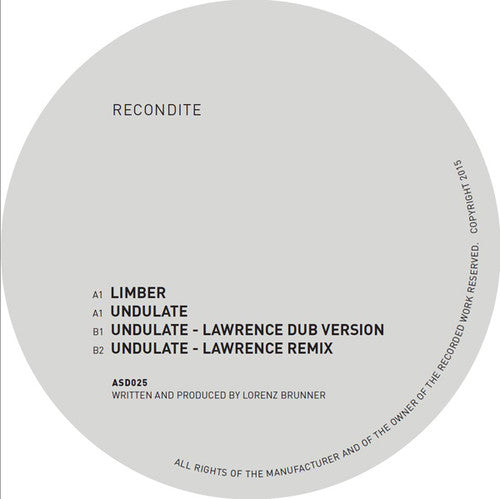 Recondite: Limber / Undulate - Lawrence Mixes